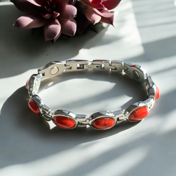 Ladies Red Gem Bracelet